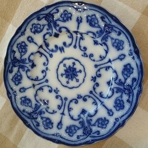 Conway English semi-porcelain flow blue salad dessert plate 7 in new Wharf